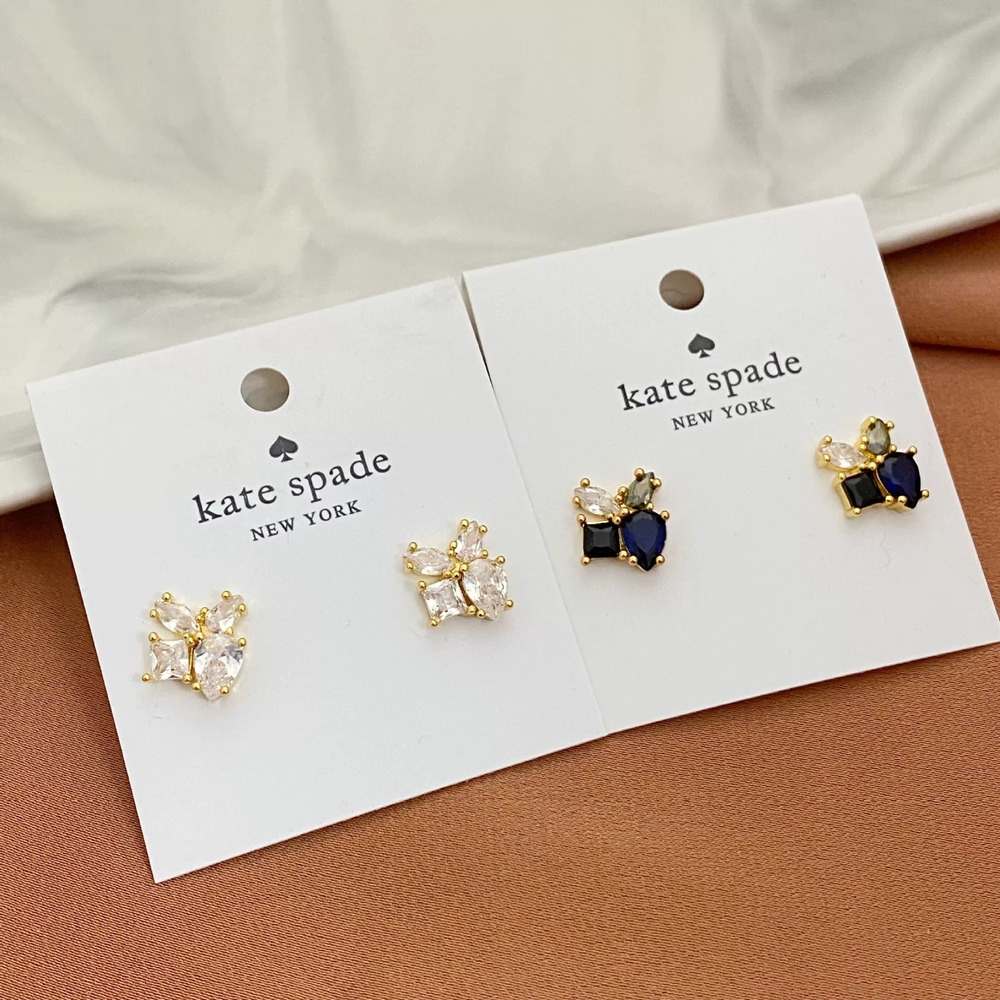 Kate SPADE Inlaid Irregular Stud Earrings Metal